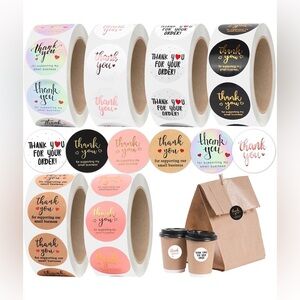 500 Thank You Stickers 1”